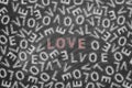 LOVE. Chalk drawn illustration