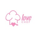 Love chef logo design inspiration Royalty Free Stock Photo