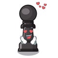 In love chess pawn in the cartoon shape Royalty Free Stock Photo