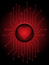 Love circuitry Royalty Free Stock Photo