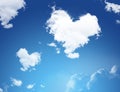 Love Clouds on sky - Stock image Royalty Free Stock Photo