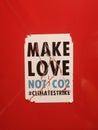 Love CO2 climate change red Royalty Free Stock Photo