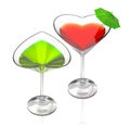 Love cocktails-green & red