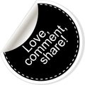 Love. Comment. Share. Quote and comments. Dialog window