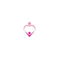 Love community care logo icon Royalty Free Stock Photo