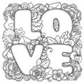 Love composition in doodle style Royalty Free Stock Photo