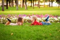 Love concept. .Couple of children outdoor