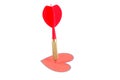 Love concept with dart arrow Royalty Free Stock Photo