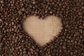 Coffee Heart Frame Royalty Free Stock Photo