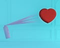 Love concept . Spray Paint with heart .Valentines day.3d rendering. 3d illustration.minimal style