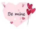 Love confession card, marriage proposal or greeting card on st. valentines day