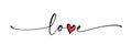 Love - continuous line cursive text