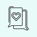 love, conversation, chat icon. Element of Feminism for mobile concept and web apps icon. Outline, thin line icon for website Royalty Free Stock Photo