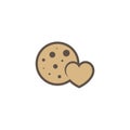 Love Cookies Logo Design Vector Template, Icon Symbol, Creative design concepts Royalty Free Stock Photo