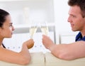 Love couple - drinking champagne Royalty Free Stock Photo