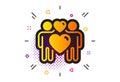 Love couple icon. Heart lovers sign. Vector