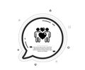 Love couple icon. Heart lovers sign. Vector