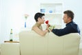 Love couple - rose Royalty Free Stock Photo