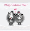 Love couple sheep