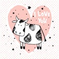 Love cow Royalty Free Stock Photo