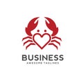 Love Crab vector illustration logo style