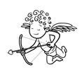 Love Cupid With Arrow Doodle