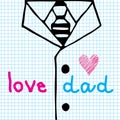 Love dad necktie and suit