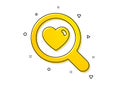 Love dating icon. Search relationships. Vector