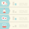 Love, Dating, Relations Infographic Elements Royalty Free Stock Photo