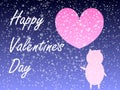 Love day background. ÃÂ¡ute little piggy. Pink Heart. Valentines day background. EPS 10.