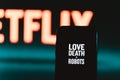 Love Death and Robots from Netflix TV series Poster. Royalty Free Stock Photo