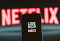 Love Death and Robots from Netflix TV series Poster. Royalty Free Stock Photo