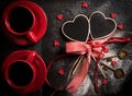Love decoration on the table Royalty Free Stock Photo
