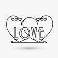 Love design. romantic icon. Colorful illustration, vector Royalty Free Stock Photo