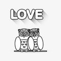 Love design. romantic icon. Colorful illustration, vector Royalty Free Stock Photo