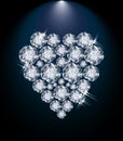 Love diamond heart, valentines day card Royalty Free Stock Photo