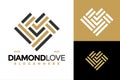 Love Diamond jewelry Logo design vector symbol icon illustration Royalty Free Stock Photo