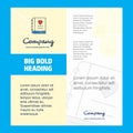 Love diary Company Brochure Title Page Design. Company profile, annual report, presentations, leaflet Vector Background Royalty Free Stock Photo