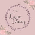 Love diary logo vector