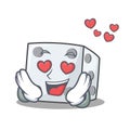 In love dice character cartoon style Royalty Free Stock Photo