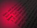 Love in the dictionary Royalty Free Stock Photo