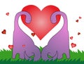 Love dinosaur, valentines card Royalty Free Stock Photo