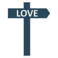 Love direction, signpost Isolated Vector Icon which can be easily modified or edited