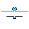 love heart divider border