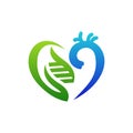 Love DNA Aorta Genetic Medical Logo