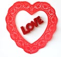 Love in a Doily Heart