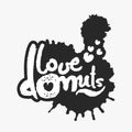 Love Donuts in an Ink Blot