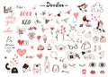 Love doodles set