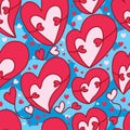 Love double hug sky fly seamless pattern