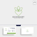 Love eco leaf Nature logo template vector illustration icon element isolated Royalty Free Stock Photo